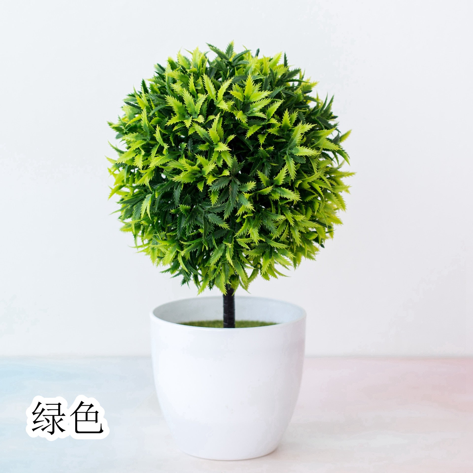 Cherry snowball simulation plant potted grass ball bonsai small tree home decoration flower ornaments creative mini ball