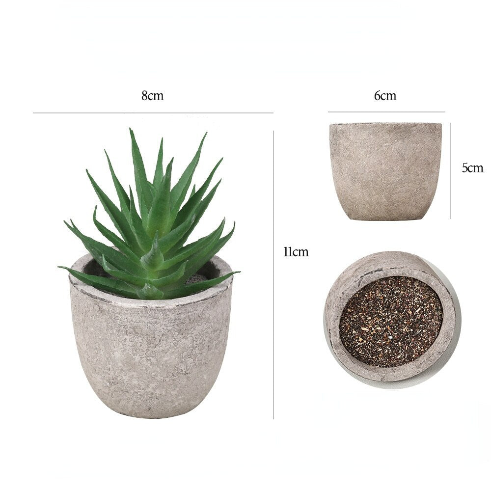 faux potted aloe plant Mini Artificial Aloe Plants Bonsai Small Simulated Tree Pot Plants Fak – Change Yard