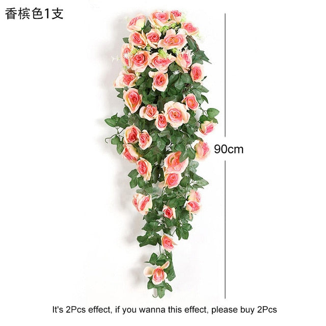 Violet Artificial Flower Party Decoration Simulation Valentine's Day Wedding Wall Hanging Basket Flower Orchid fake Flower