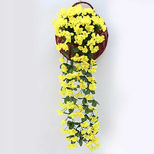 Violet Artificial Flower Party Decoration Simulation Valentine's Day Wedding Wall Hanging Basket Flower Orchid fake Flower