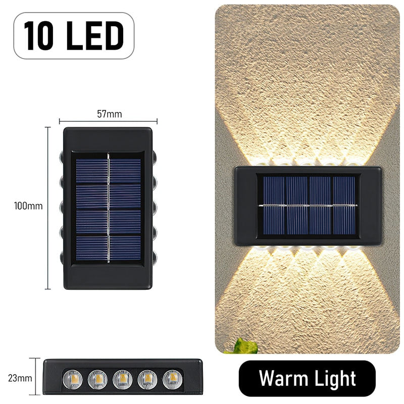 Solar Wall Lamp Outdoor Waterproof Solar Lights Outdoor Solar Led Lights Outdoor Lamp for Garden Street Landscape Balcony Decor