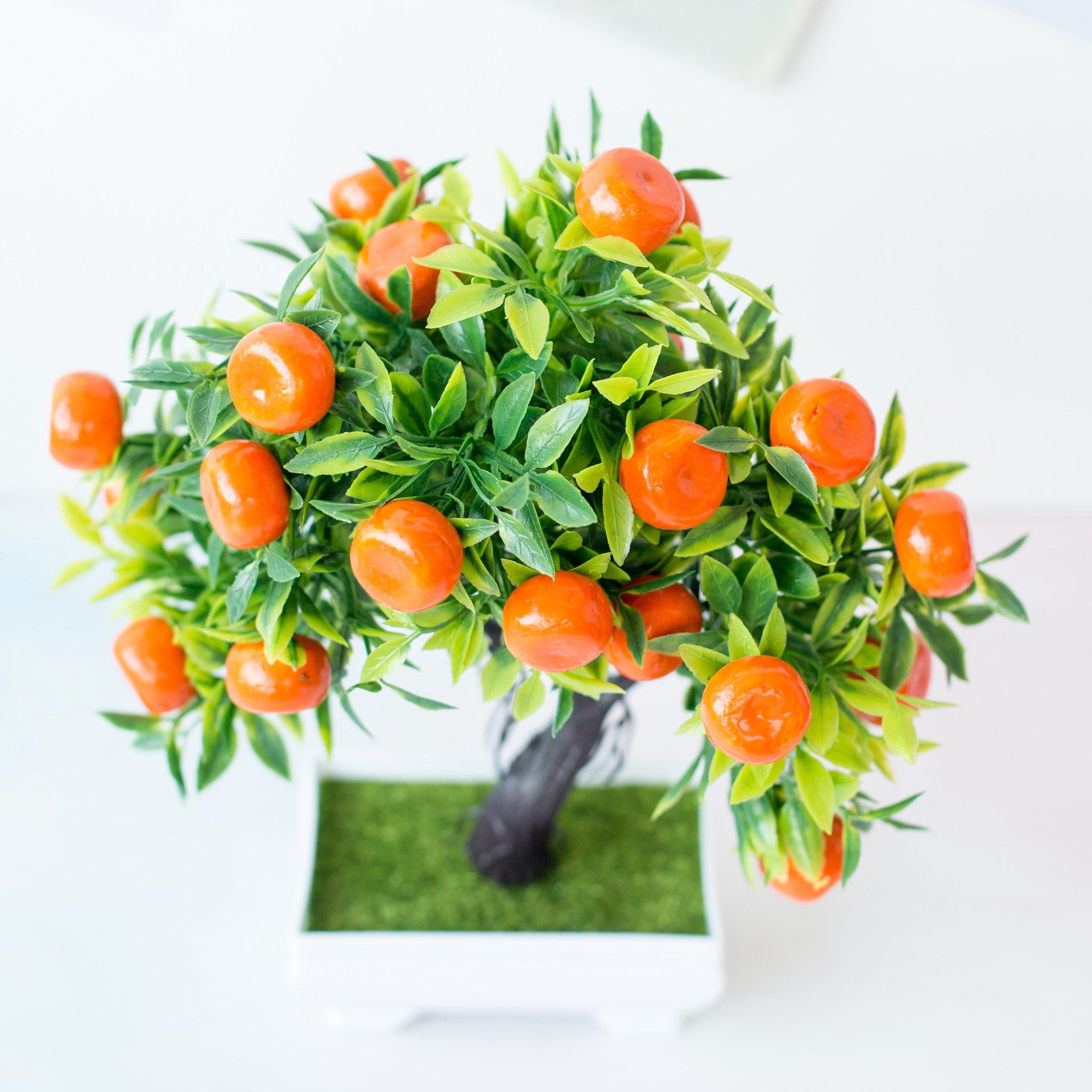 Artificial Fruit Tree Home Decor Plant Bonsai Small Potted Plastic Flower Fortune Orange Kumquat Fruit Tree