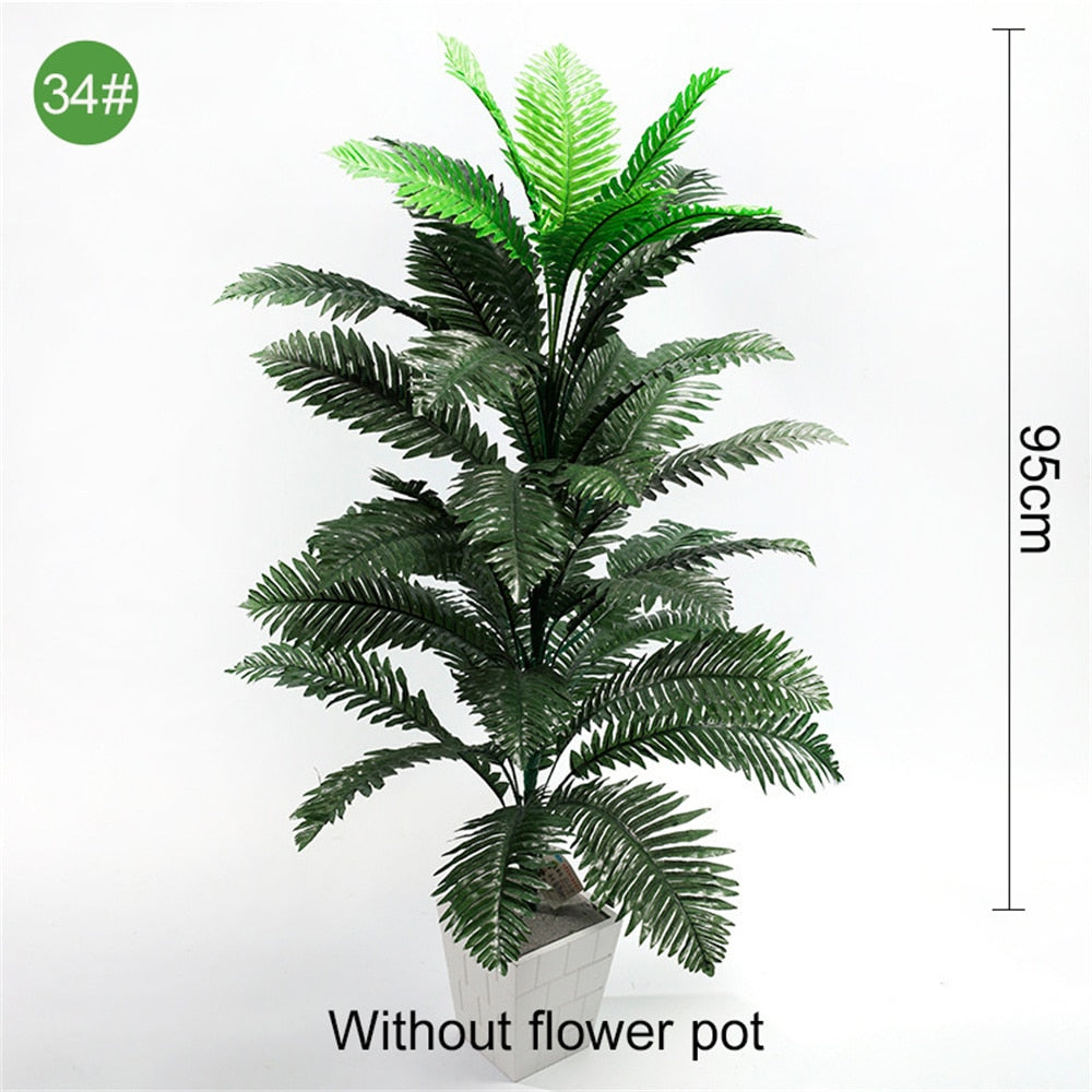 Large Artificial Palm Tree Banana Tropical Plants Fake Plastic Monstera Leaves Plants Branches For Home Garden Room Office Decor