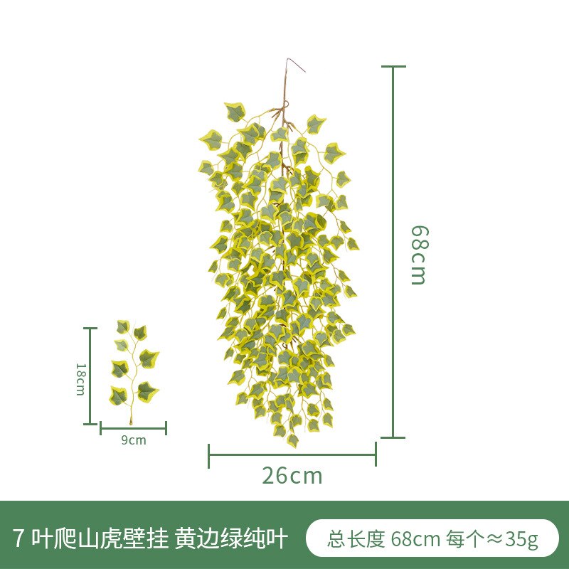 Home Wall Decoration Encryption Green Plant Simulation Willow Leaf Wisteria Strip Pendant Simulation Eucalyptus Pendant