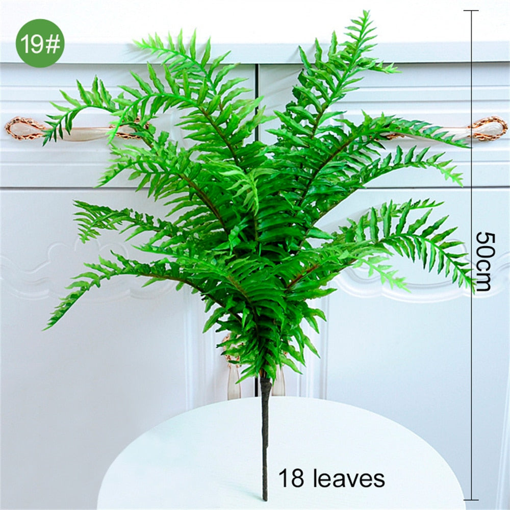 Large Artificial Palm Tree Banana Tropical Plants Fake Plastic Monstera Leaves Plants Branches For Home Garden Room Office Decor