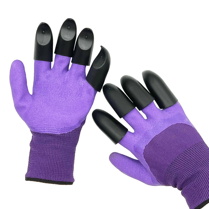 Garden gloves with claw Rubber gloves Garden dig planting waterproof outdoor l work gloves ABS Plastic 4/8 claw