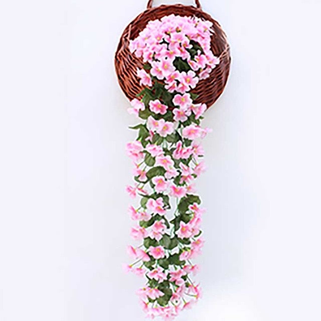 Violet Artificial Flower Party Decoration Simulation Valentine's Day Wedding Wall Hanging Basket Flower Orchid fake Flower