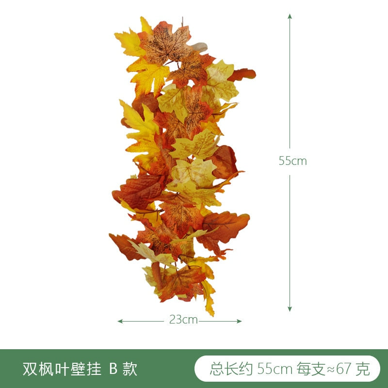 Home Wall Decoration Encryption Green Plant Simulation Willow Leaf Wisteria Strip Pendant Simulation Eucalyptus Pendant