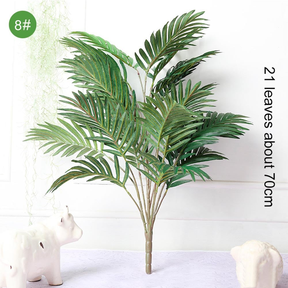 Large Artificial Palm Tree Banana Tropical Plants Fake Plastic Monstera Leaves Plants Branches For Home Garden Room Office Decor