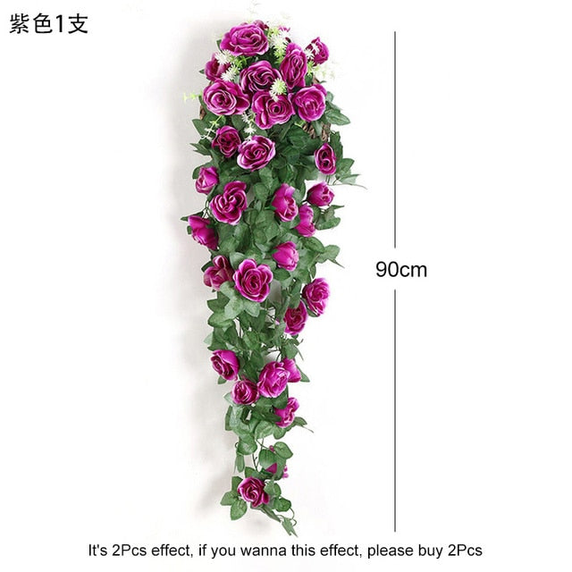 Violet Artificial Flower Party Decoration Simulation Valentine's Day Wedding Wall Hanging Basket Flower Orchid fake Flower