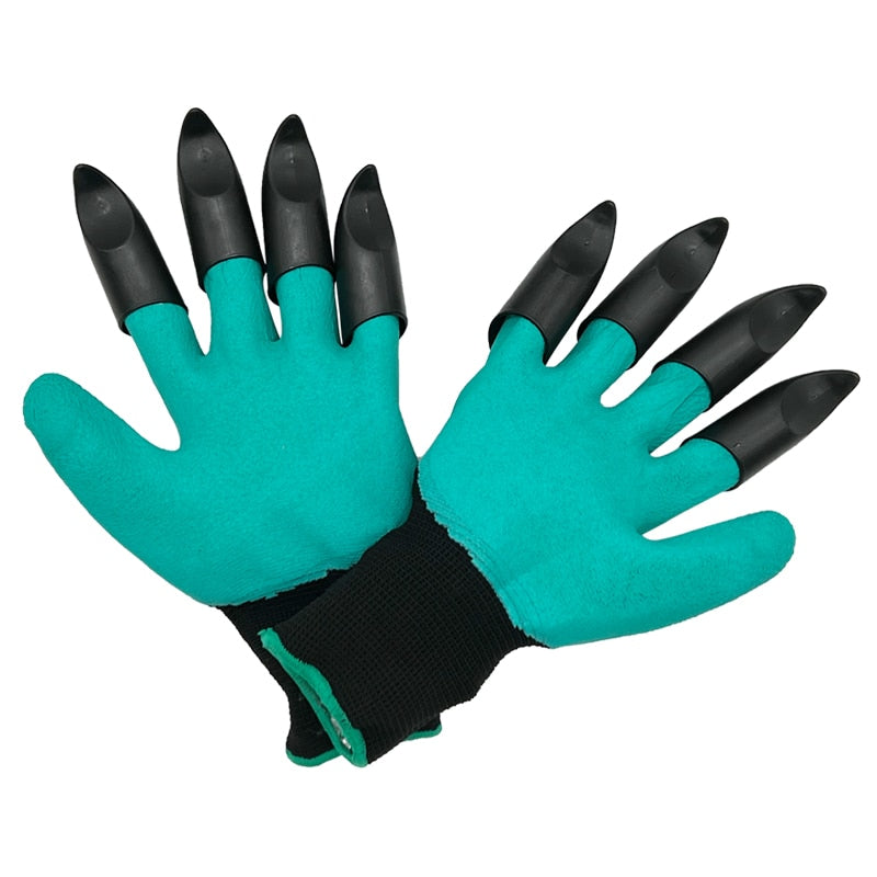 Garden gloves with claw Rubber gloves Garden dig planting waterproof outdoor l work gloves ABS Plastic 4/8 claw