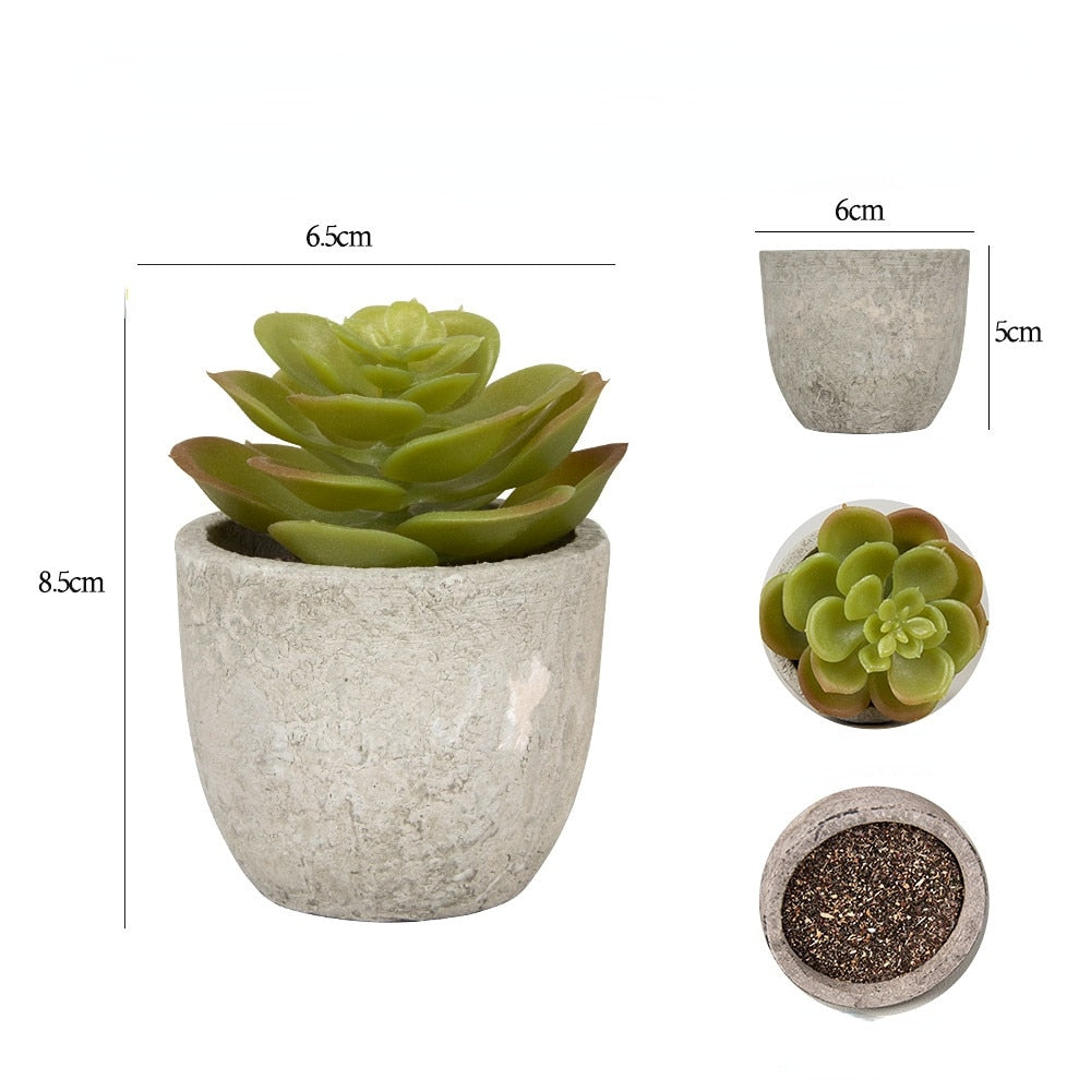 Mini Artificial Aloe Plants Bonsai Small Simulated Tree Pot Plants Fake Flowers Office Table Potted Ornaments Home Garden Decor