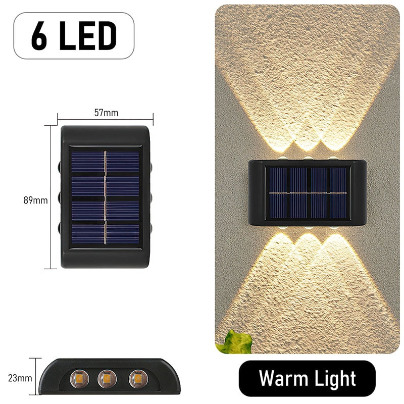 Solar Wall Lamp Outdoor Waterproof Solar Lights Outdoor Solar Led Lights Outdoor Lamp for Garden Street Landscape Balcony Decor