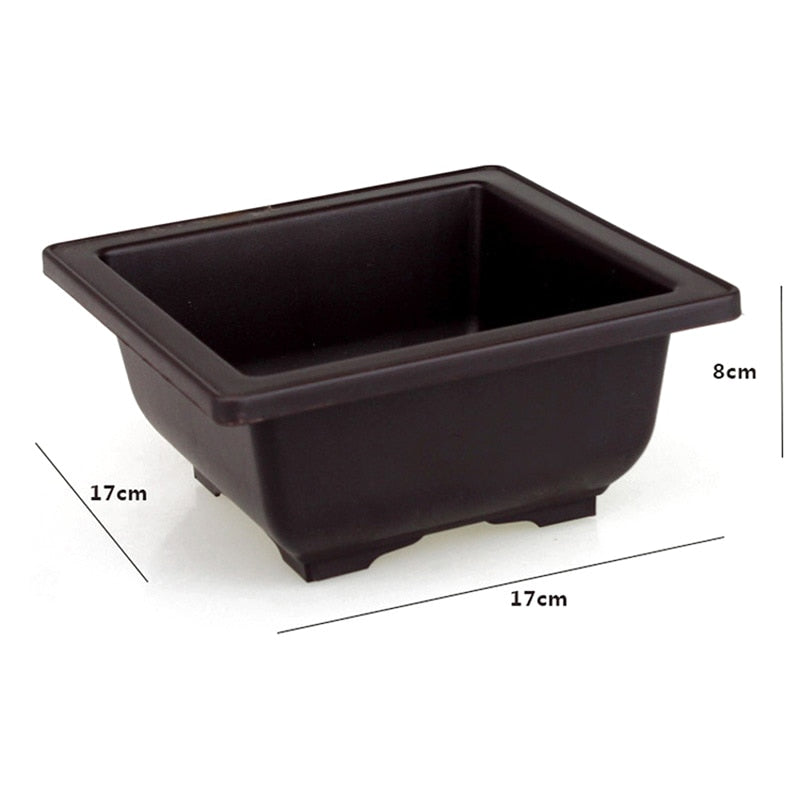 1PC Plastic Flower Pot Balcony Square Flower Pot Flower Bonsai Bowl Nursery Pot Flower Pot Imitation Rectangle Nursery Basin