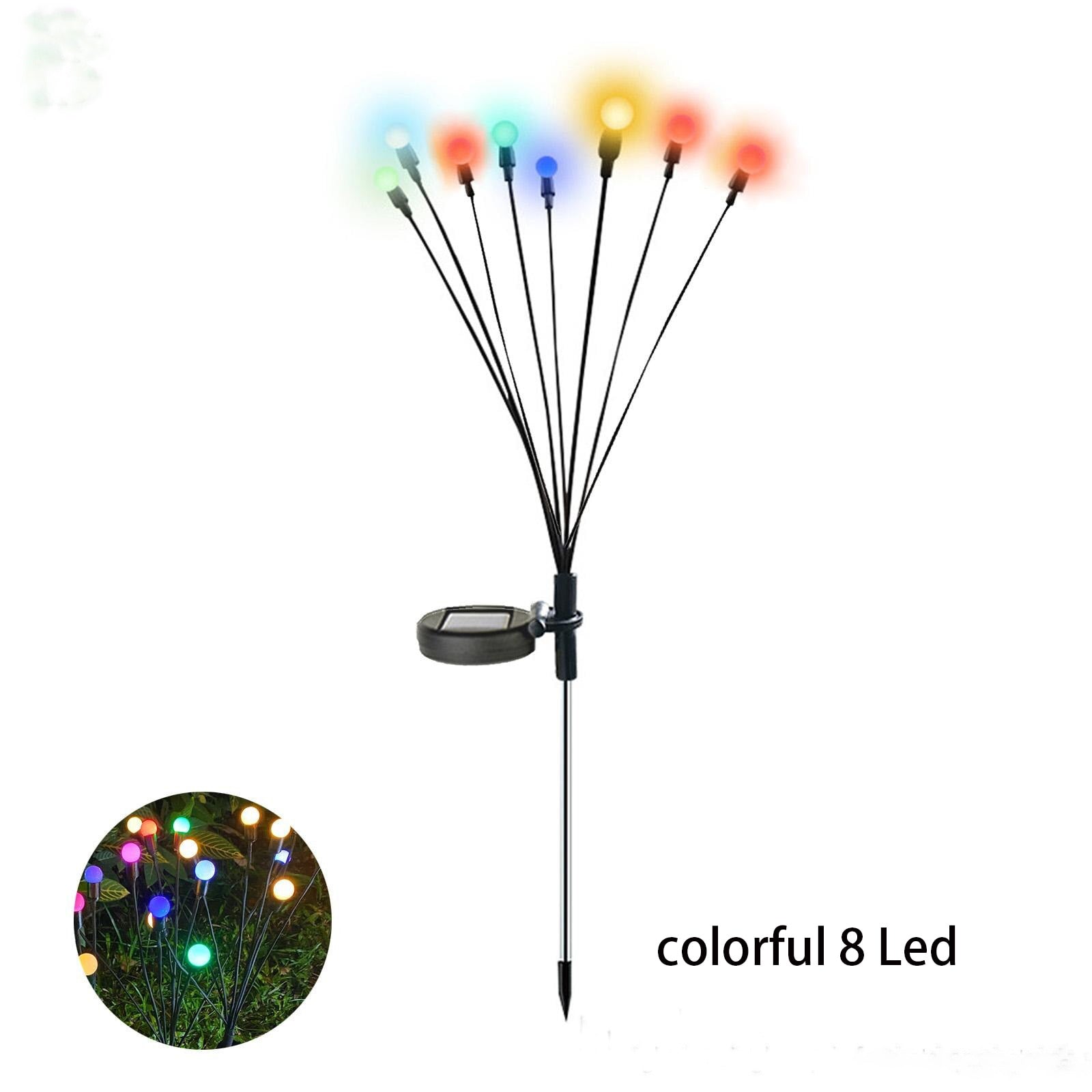 Solar Outdoor Light LED firefly lamp Garden Decoration Waterproof Garden Home Lawn Fireworks Light floor New Year Christmas