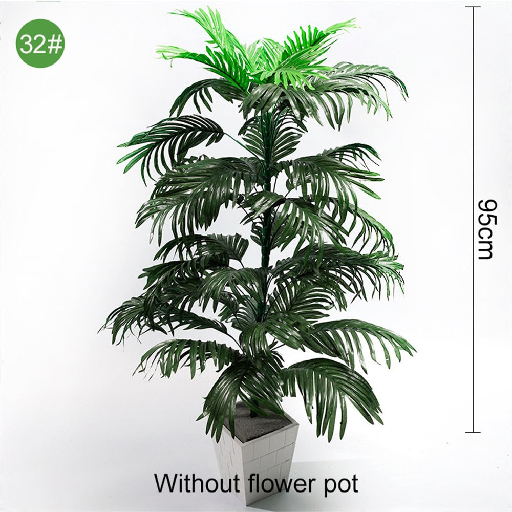 Large Artificial Palm Tree Banana Tropical Plants Fake Plastic Monstera Leaves Plants Branches For Home Garden Room Office Decor